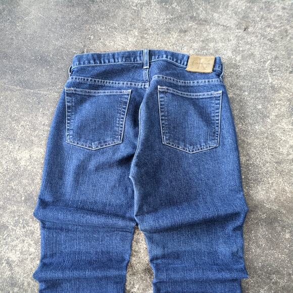 Calvin Klein Jeans Womens 6 Blue Pants Dark Relaxed Stretch Y2K Denim - Picture 4 of 9